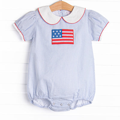 Stars and Stripes Applique Bubble, Blue