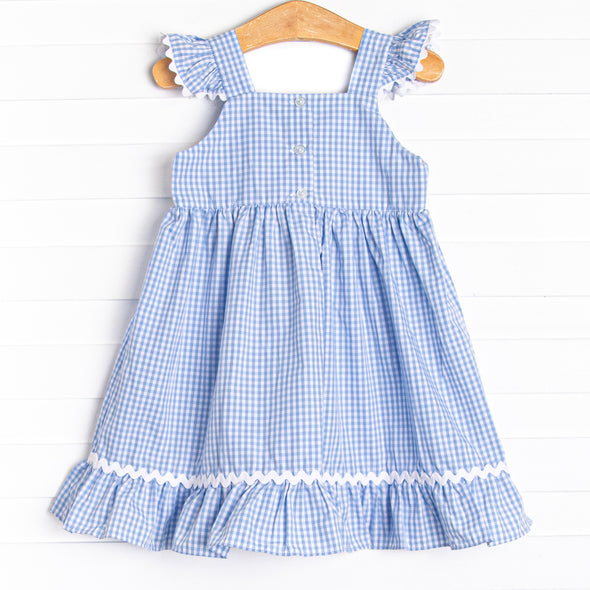 Hydrangea Honey Smocked Dress, Blue