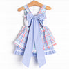 Land Ho! Smocked Ruffle Short Set, Blue