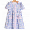 Periwinkle Petals Pocket Dress, Purple