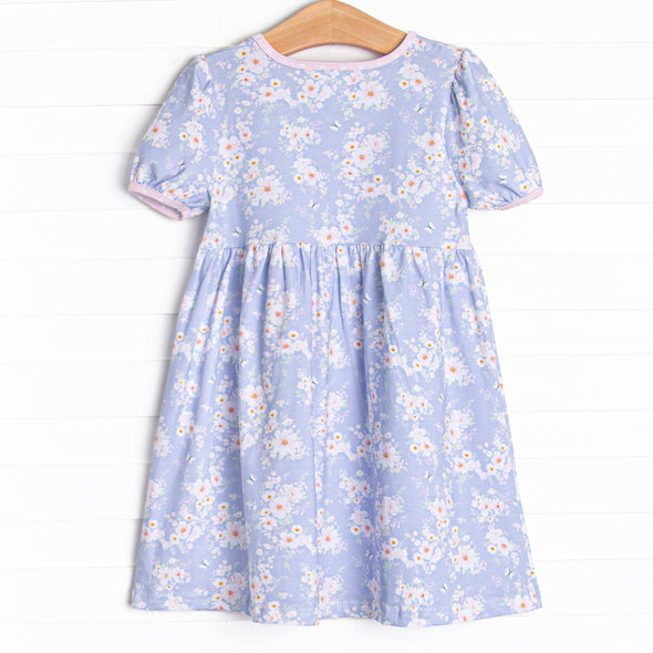 Periwinkle Petals Pocket Dress, Purple