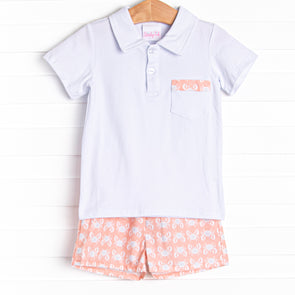 Palm Beach Pinchers Short Set, Orange