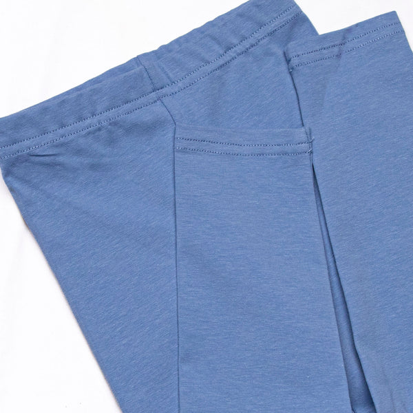 Drenched in Dahlias Embroidered Legging Set, Blue