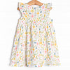 Flower Fields Muslin Dress, Pink