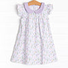 Picking Wildflowers Collared Dress, Purple