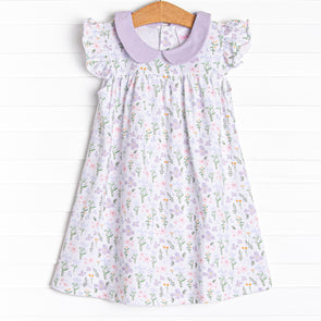 Picking Wildflowers Collared Dress, Purple