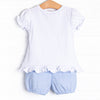 Anything is Popsicle Applique Bloomer Set, Blue Gingham