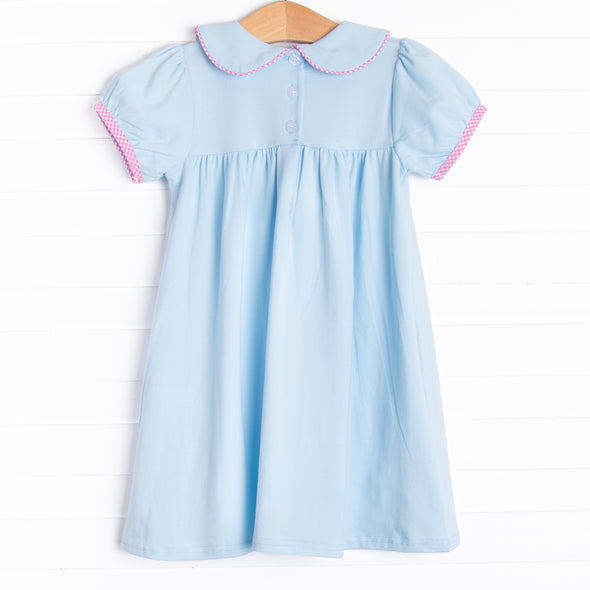 Blue Sky Breeze Applique Dress, Blue