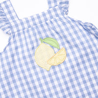 Summer Slice Applique Dress, Blue