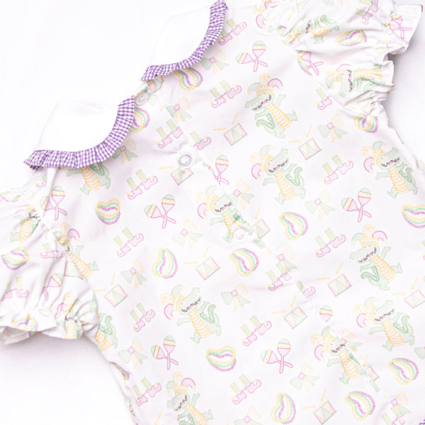 Mardi Gras Madness Ruffle Pant Set, Purple