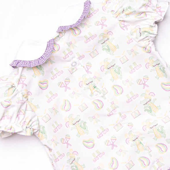 Mardi Gras Madness Ruffle Pant Set, Purple