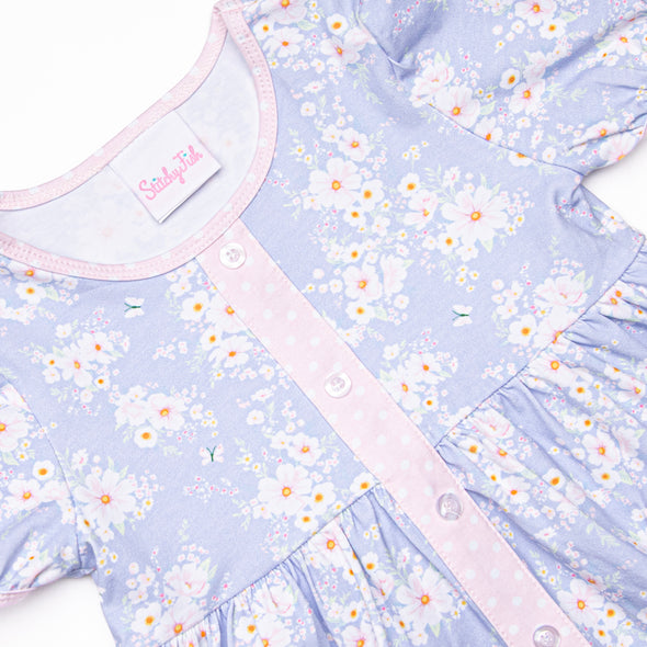 Periwinkle Petals Pocket Dress, Purple