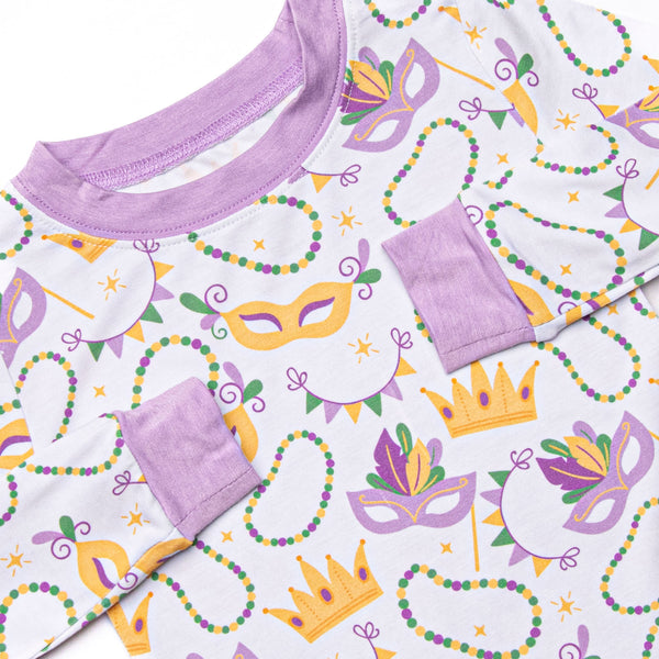 Life of the Mardi Bamboo Pajama Set, Purple