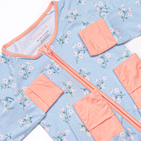 Beautiful Day Bamboo Zippy Pajama, Blue