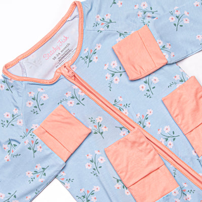 Beautiful Day Bamboo Zippy Pajama, Blue