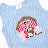 Barnyard Bash Applique Jon Jon, Blue