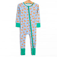 Snuggle Pup Bamboo Zippy Pajama, Blue