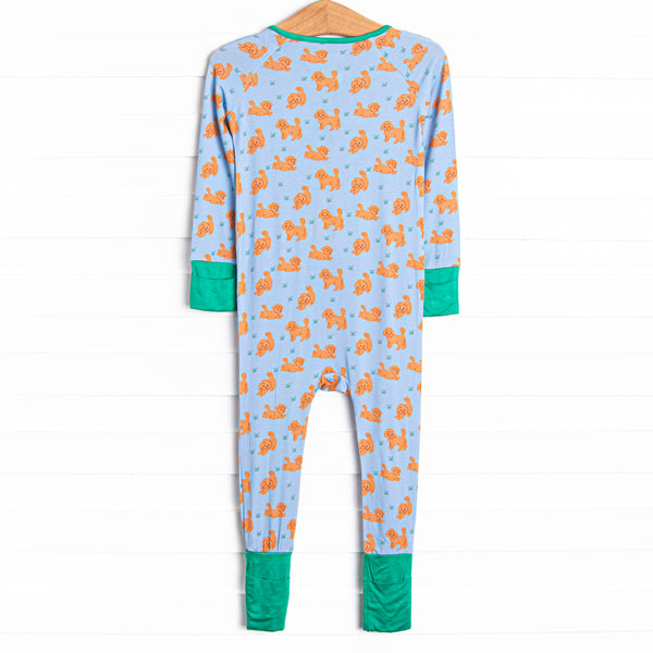 Snuggle Pup Bamboo Zippy Pajama, Blue
