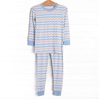 Cozy Current Bamboo Pajama Set, Blue