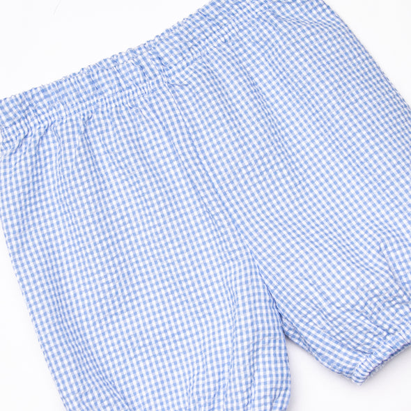 Anything is Popsicle Applique Bloomer Set, Blue Gingham