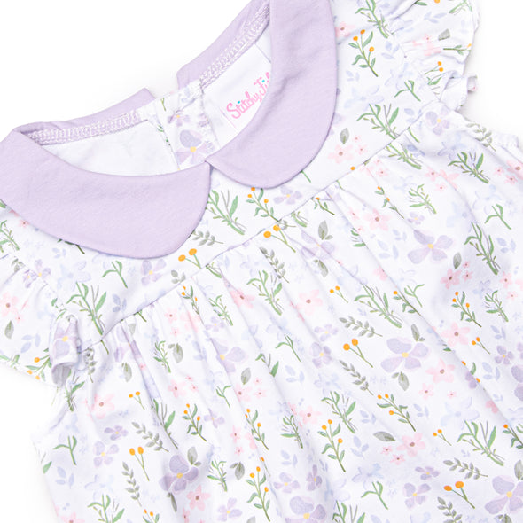 Picking Wildflowers Collared Dress, Purple