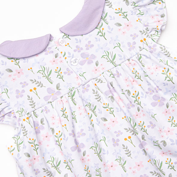 Picking Wildflowers Collared Dress, Purple