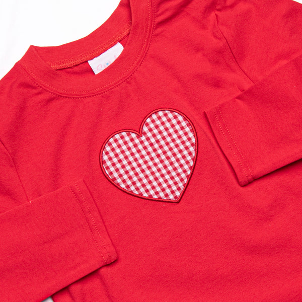 Going Steady Applique Pant Set, Red