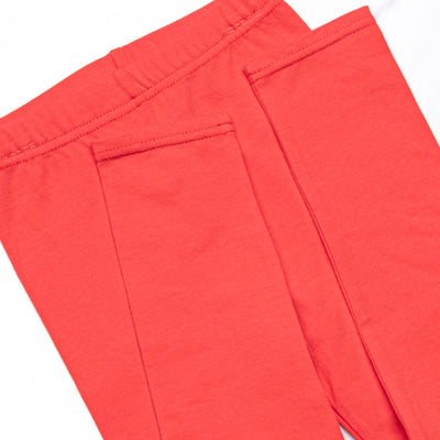 Going Steady Applique Legging Set, Red