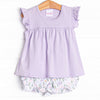 Picking Wildflowers Ruffle Short Set, Purple