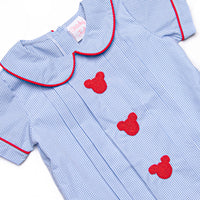 Magical Knots Embroidered Short Set, Blue