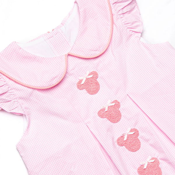 Magical Knots Embroidered Ruffle Short Set, Pink