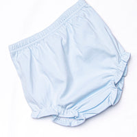 Margaret Long Sleeve Collared Diaper Set, Light Blue and Purple Stripe