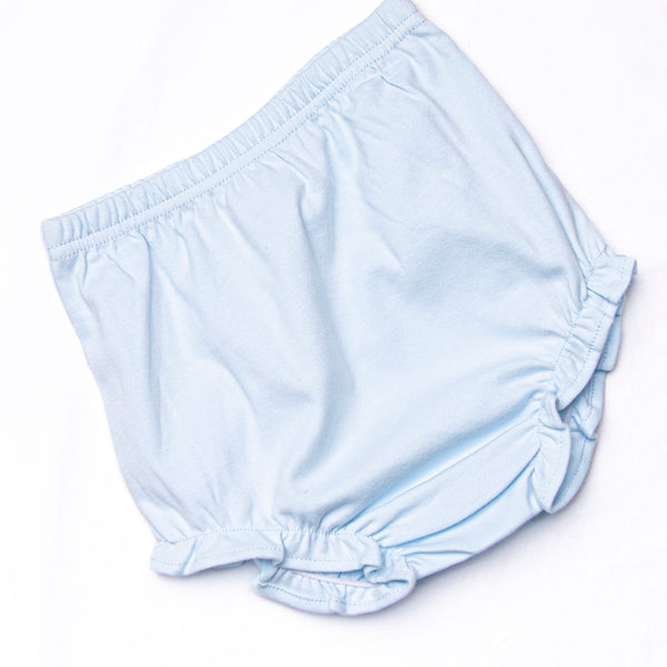 Margaret Long Sleeve Collared Diaper Set, Light Blue and Purple Stripe
