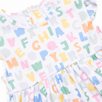 Alphabet Knit Dress, Blue