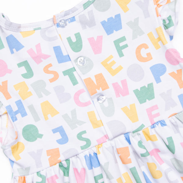 Alphabet Knit Dress, Blue