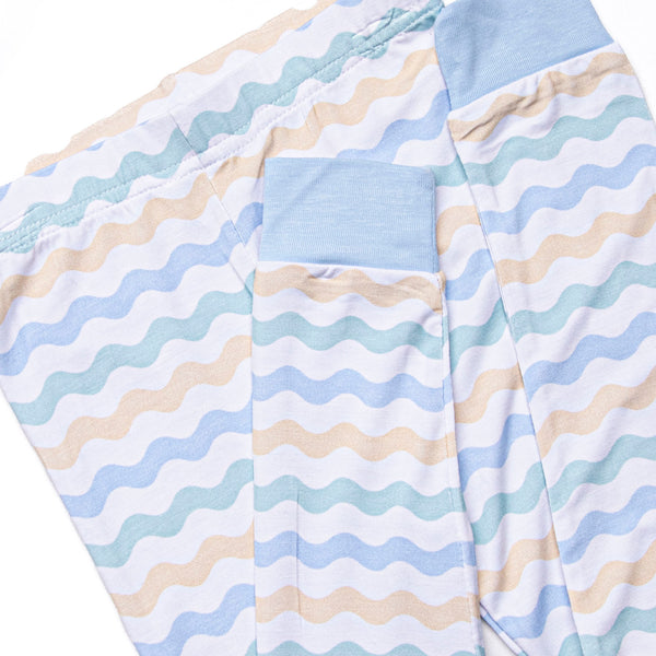 Cozy Current Bamboo Pajama Set, Blue