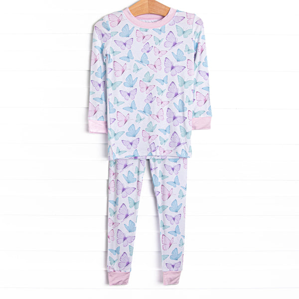 Butterfly Breeze Bamboo Pajama Set, Purple