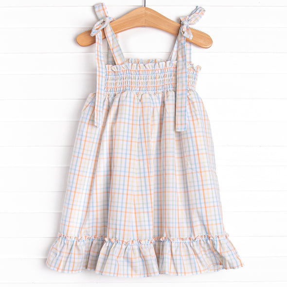 Pep in Your Step Plaid Dress, Blue