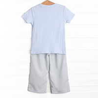 Going Golfing Applique Pant Set, Green