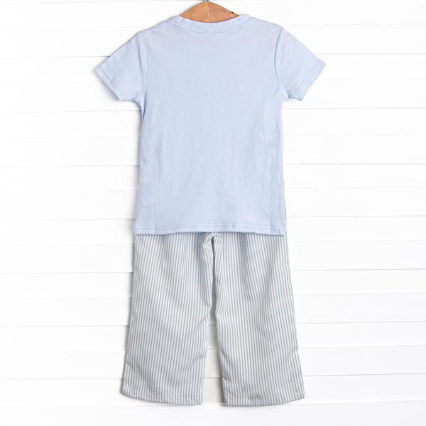 Going Golfing Applique Pant Set, Green