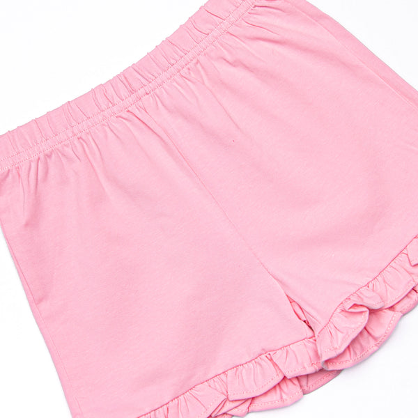Blooms in the Breeze Ruffle Short Set, Pink