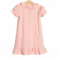 Framed Fairytale Embroidered Dress, Pink
