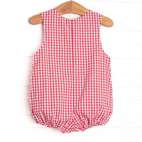 Main Street Classic Smocked Bubble, Red