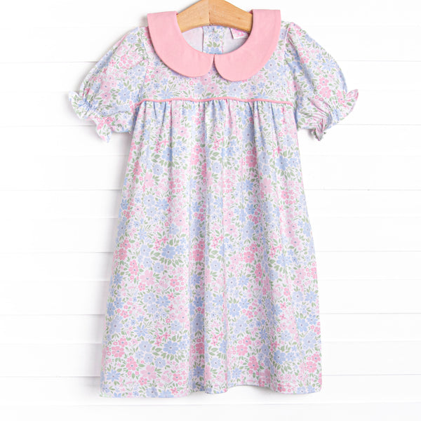 Dapper Daisies Collared Dress, Pink