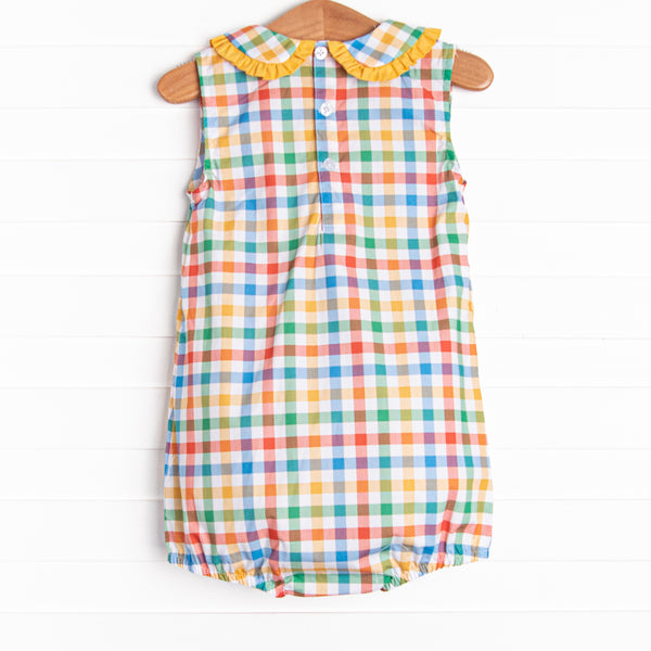 Primary School Plaid Bubble, Yellow