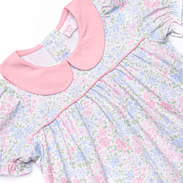 Dapper Daisies Collared Dress, Pink