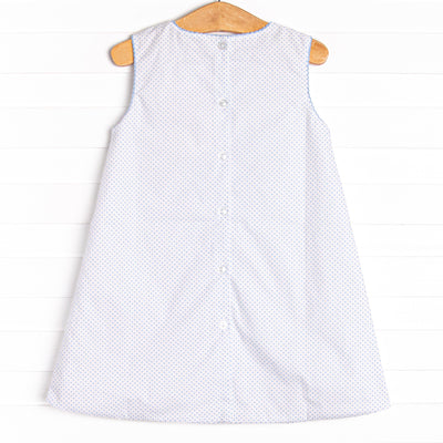 Anchors Aweigh Applique Dress, Blue