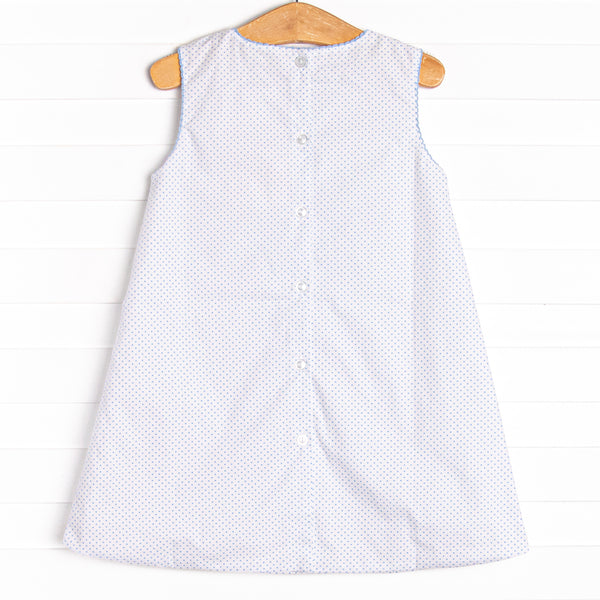 Anchors Aweigh Applique Dress, Blue
