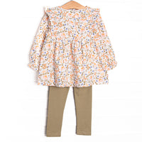 Sage Green Garden Side Tie Legging Set, Green