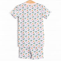 Tangled Tulips Bamboo Pajama Short Set, Pink